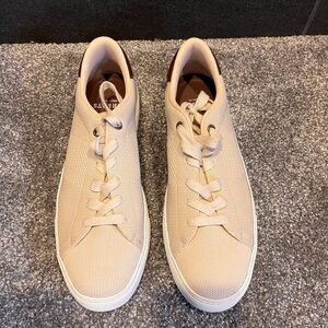 Greats Beige Knit Sneakers